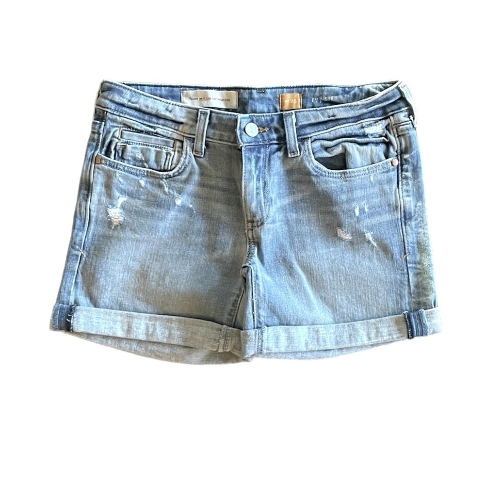 Anthropology Pilcro and‎ the Letterpress denim shorts size 25 fit/stet blue